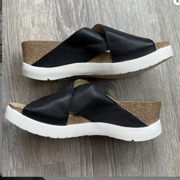 🖤👠🪰♥️ FLY LONDON WARY sz.40 EU, (9.5 US) Leather Wedge Platform ♥️🪰👠🖤 - Picture 3 of 10